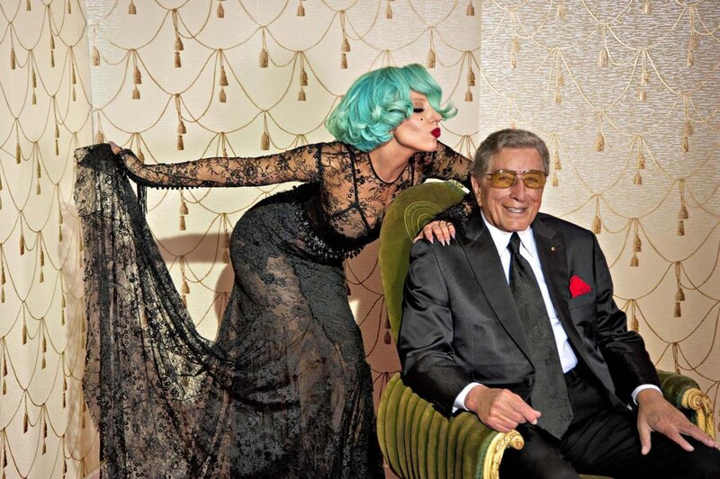 Woman with Blue Hair and Man — Black