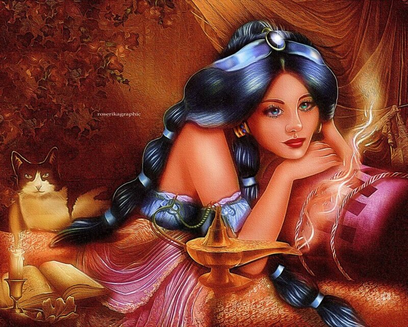 Woman with Blue Hair — Brown