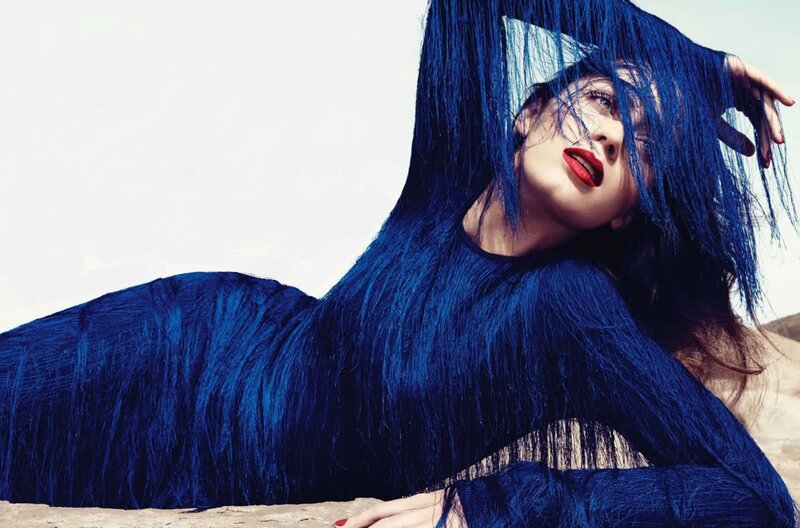 Woman with Blue Hair — Dramatic, Afternoon