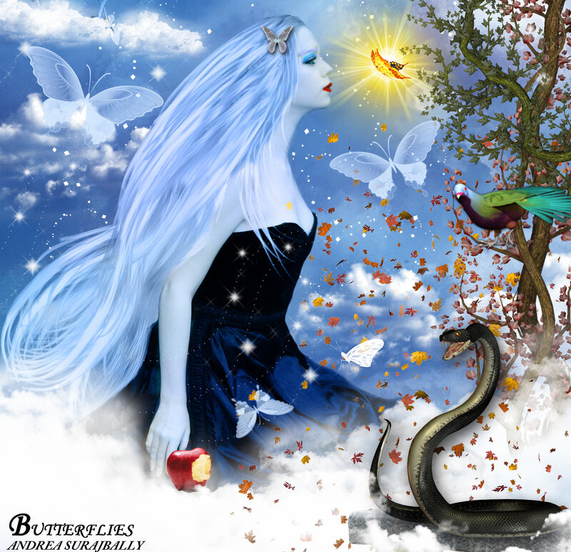 Woman with Blue Hair — Dreamy, Autumn