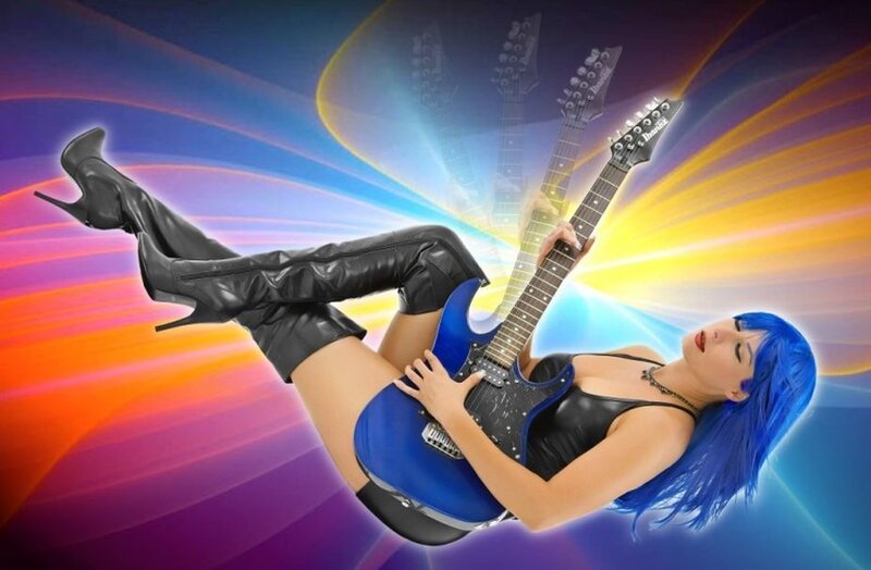 Woman with Blue Hair — Energetic