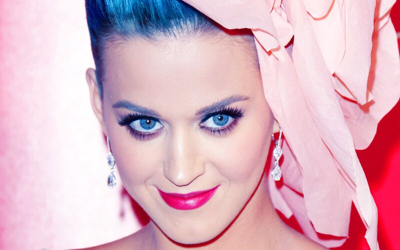 Woman with Blue Hair — Pink, Dramatic, Photograph, Pink Headwrap