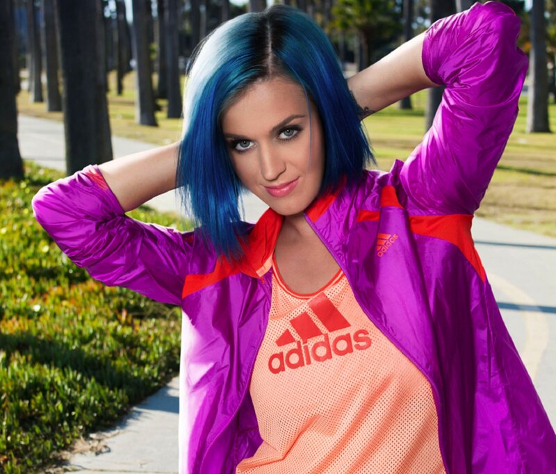 Woman with Blue Hair — Purple, Confident