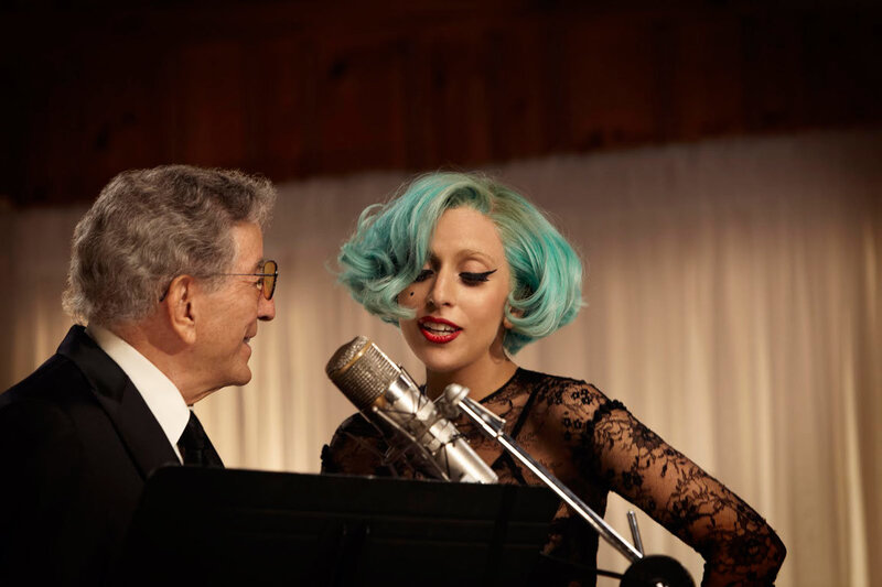 Woman with Blue Hair Singing