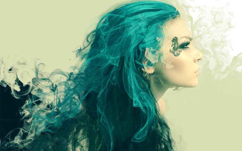 Woman with Blue Hair — Teal