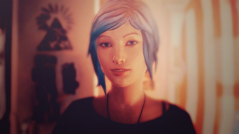Woman with Blue Hair — Warm