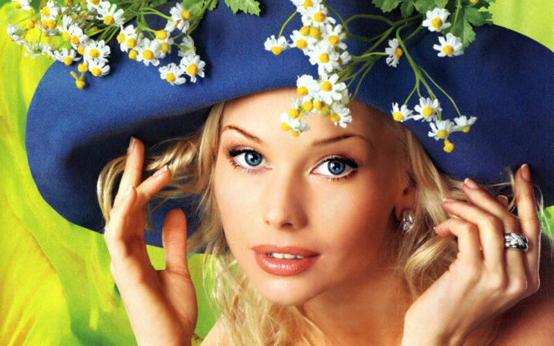 Woman with Blue Hat — Bright