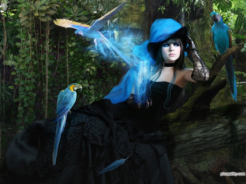 Woman with Blue Hat — Fantasy