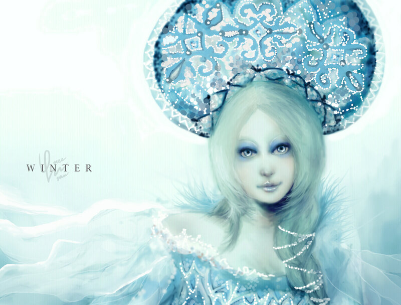 Woman with Blue Headpiece — Ethereal