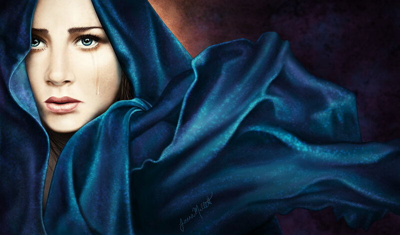 Woman with Blue Hood