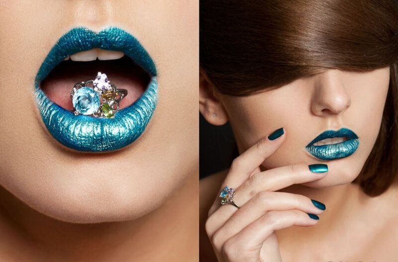 Woman with Blue Lips — Dramatic