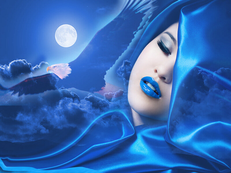 Woman with Blue Lips — Dreamy