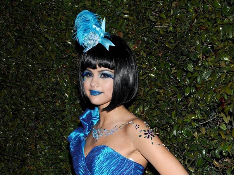 Woman with Blue Makeup — Dramatic, Night