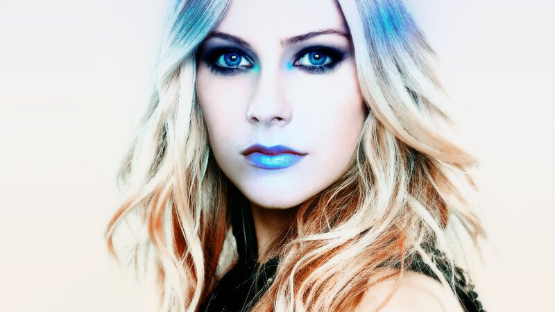 Woman with Blue Makeup — Dramatic, Photograph, Hair, Eyes, White