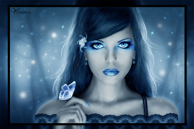 Woman with Blue Makeup — Dreamy