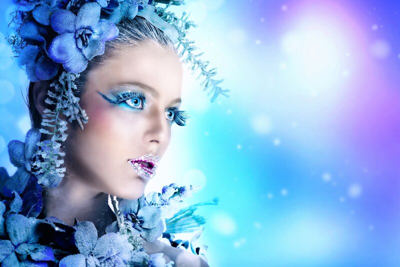 Woman with Blue Makeup — Fantasy