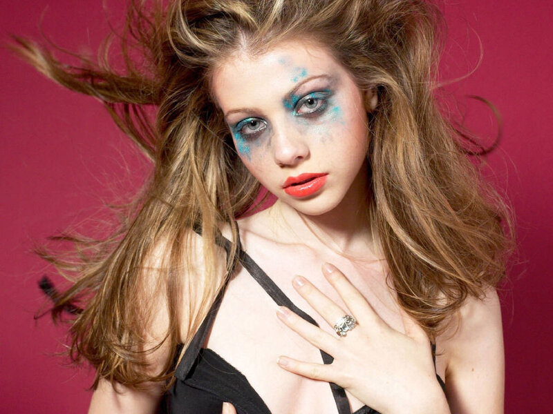 Woman with Blue Makeup — Red