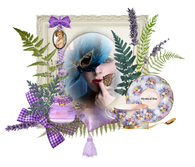 Woman with Blue Mask — Purple