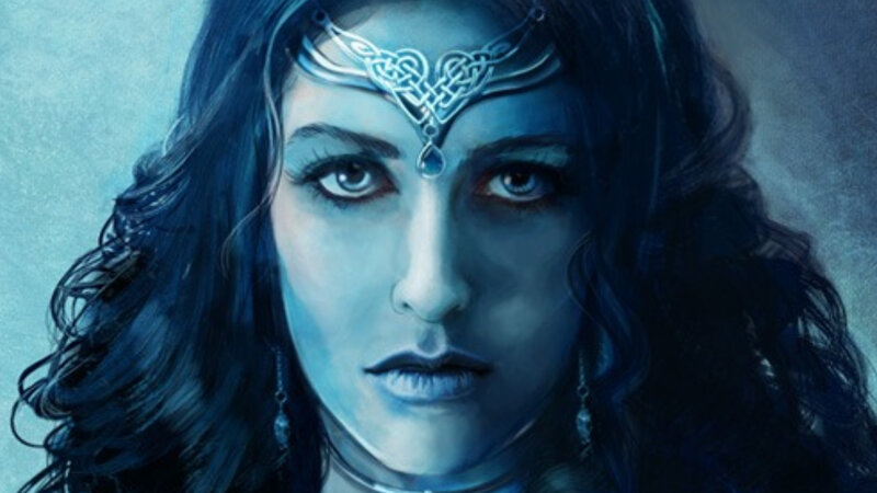 Woman with Blue Skin — Dramatic