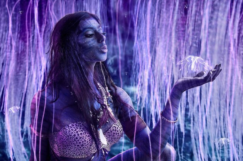 Woman with Blue Skin