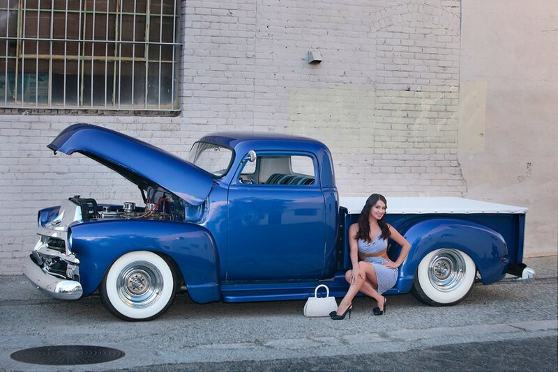 Woman with Blue Truck — Calm