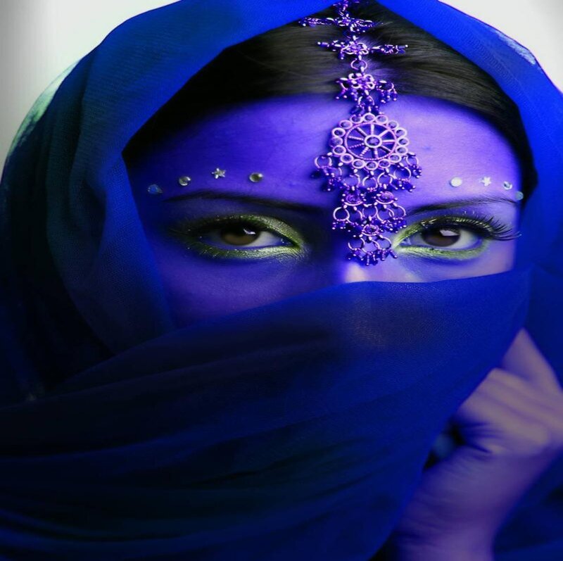 Woman with Blue Veil — Dramatic