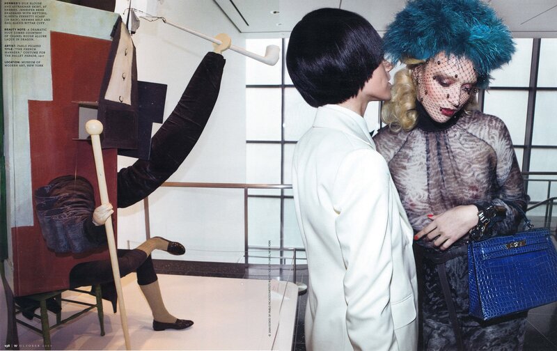 Woman with Blue Wig — White