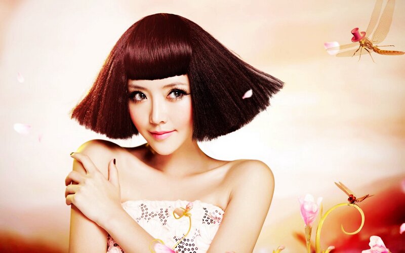 woman with bob haircut