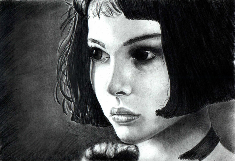 Woman with Bob Haircut — Black, Dramatic, Illustration