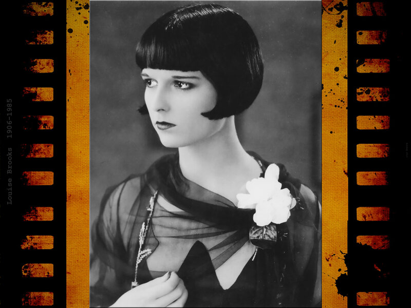 Woman with Bob Haircut — Black, Dramatic, Photograph, Flower