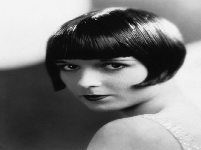 Woman with Bob Haircut — Black, Dramatic