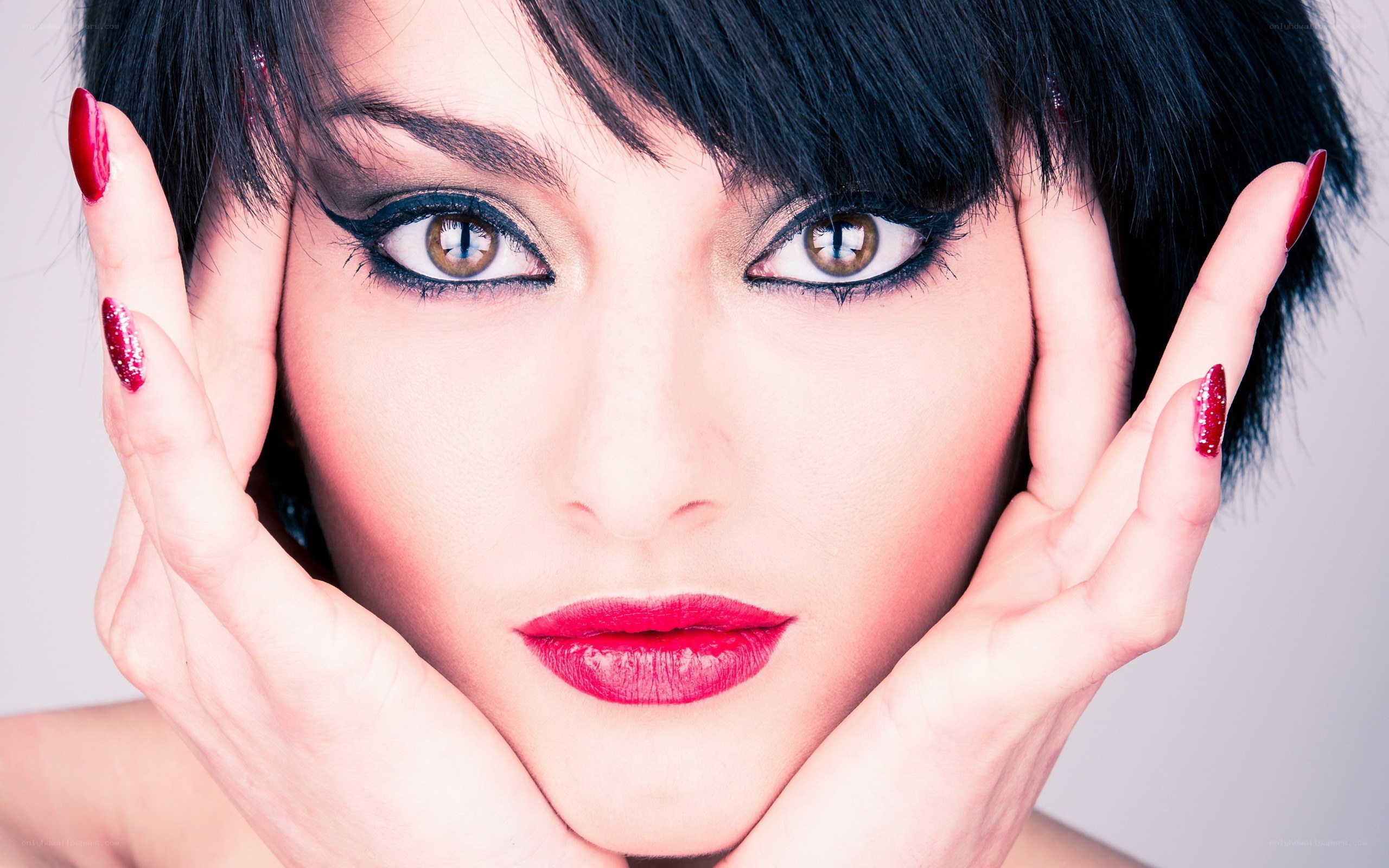 woman with bold makeup