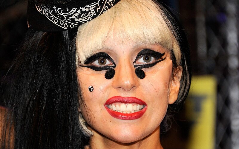 Woman with Bold Makeup — Black, Dramatic, Photograph