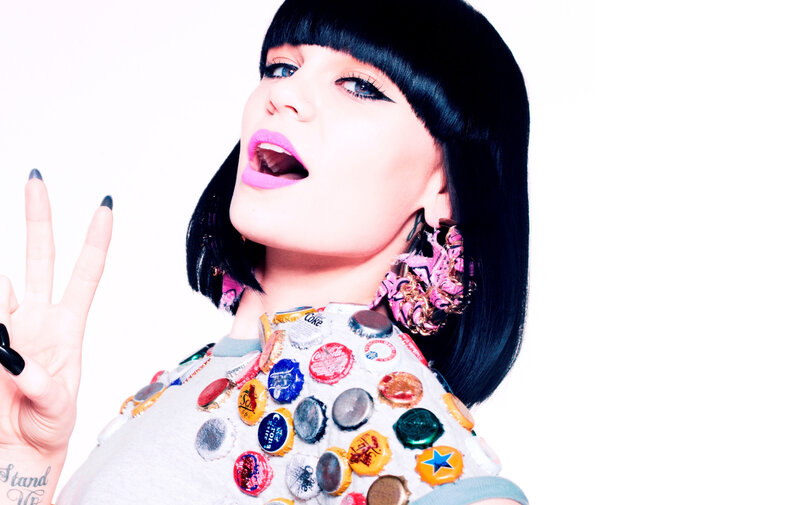 Woman with Bottle Caps