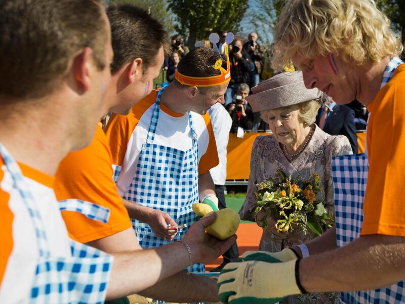 Woman with Bouquet — Orange