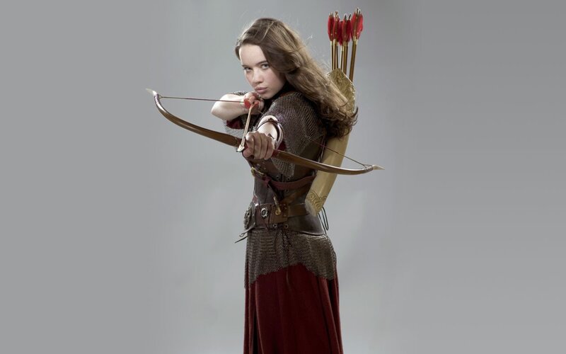 woman with bow and arrow