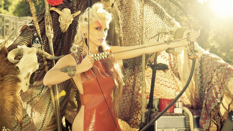 woman with bow and arrow