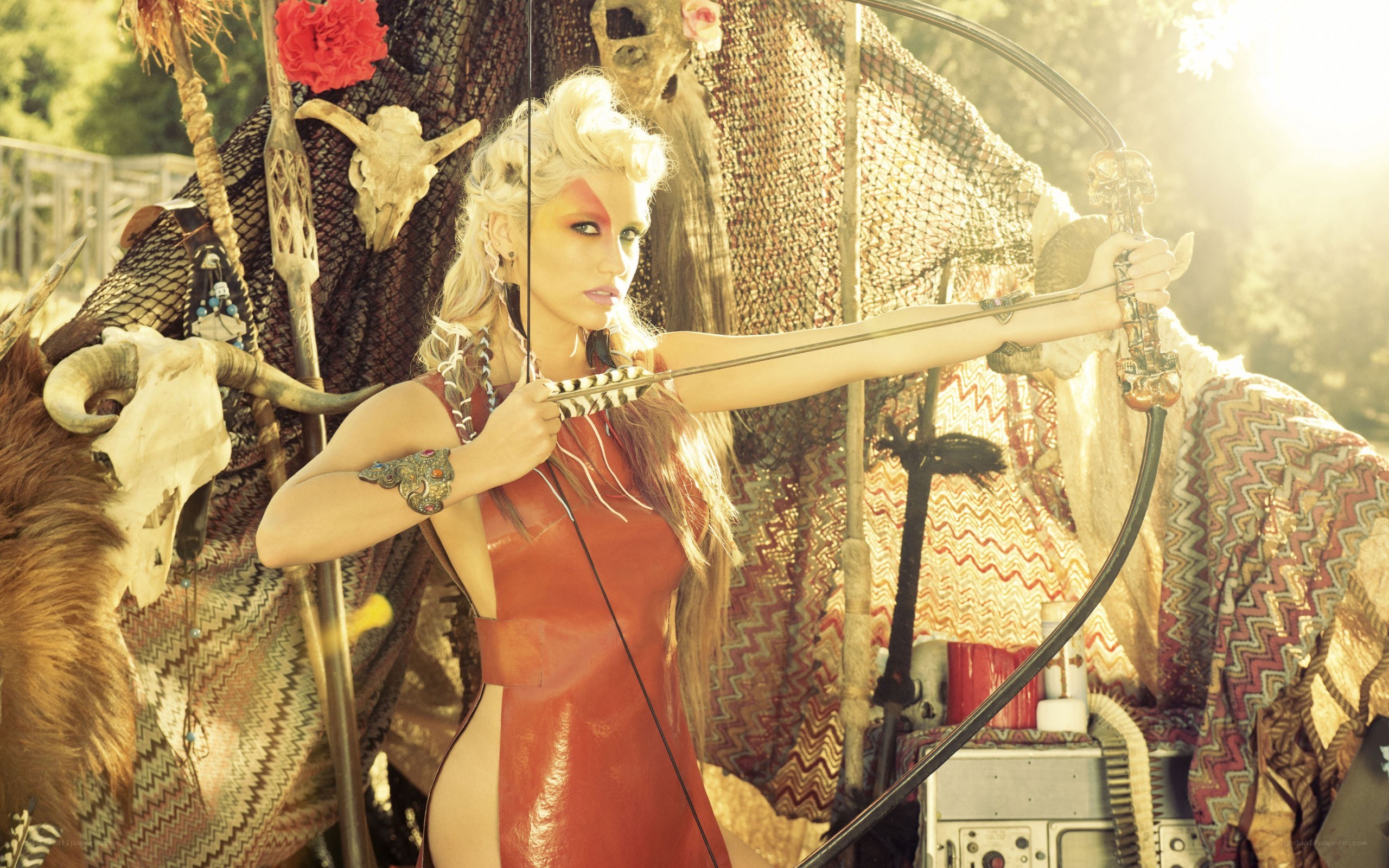 woman with bow and arrow