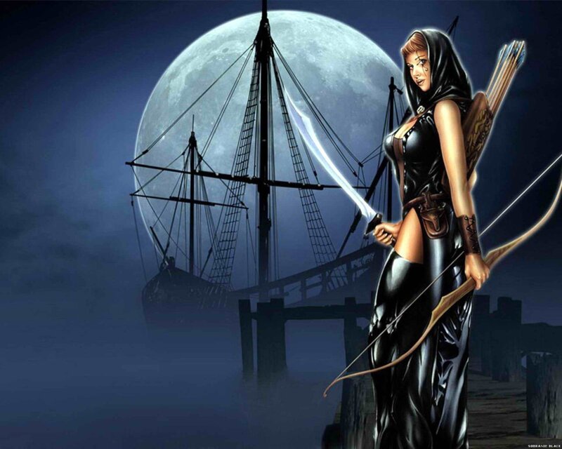 Woman with bow and arrow
