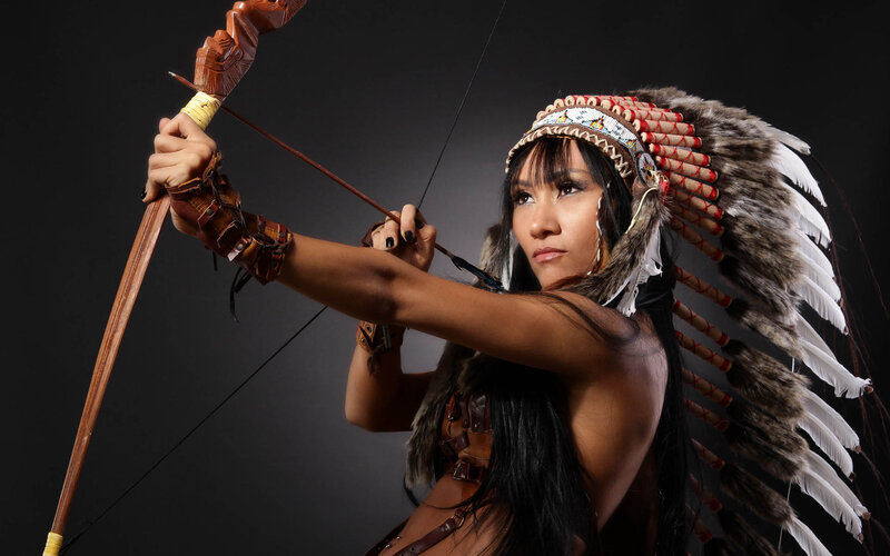 Woman with Bow and Arrow — Black