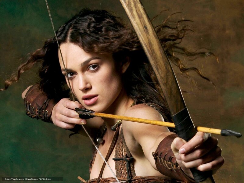 Woman with Bow and Arrow — Brown, Intense