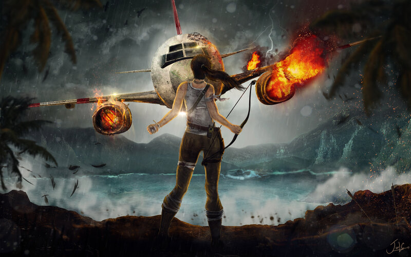 Woman with Bow and Arrow — Gray, Dramatic, Tense
