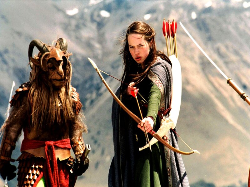 Woman with Bow and Arrow — Green, Dramatic, Afternoon