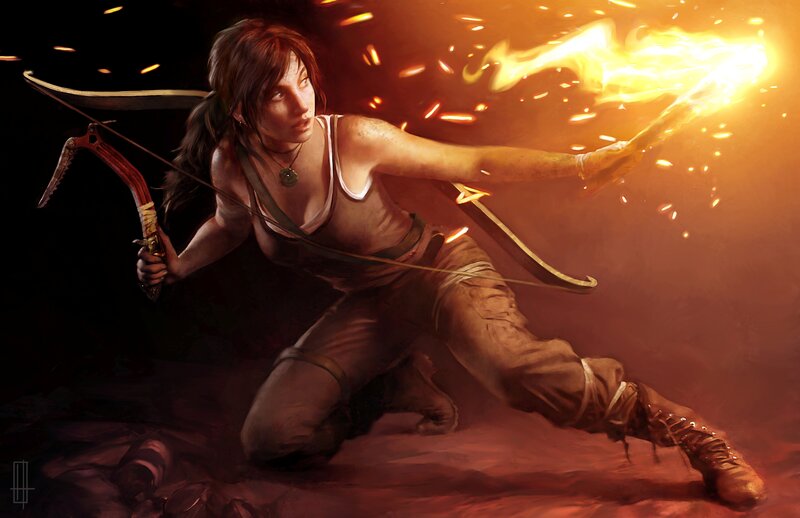 Woman with Bow and Arrow — Orange