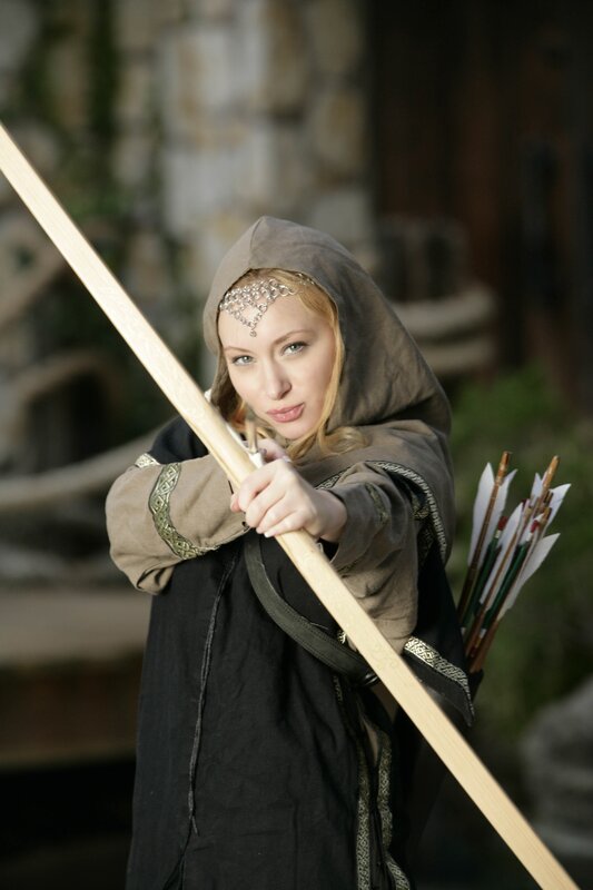 woman with bow and arrows
