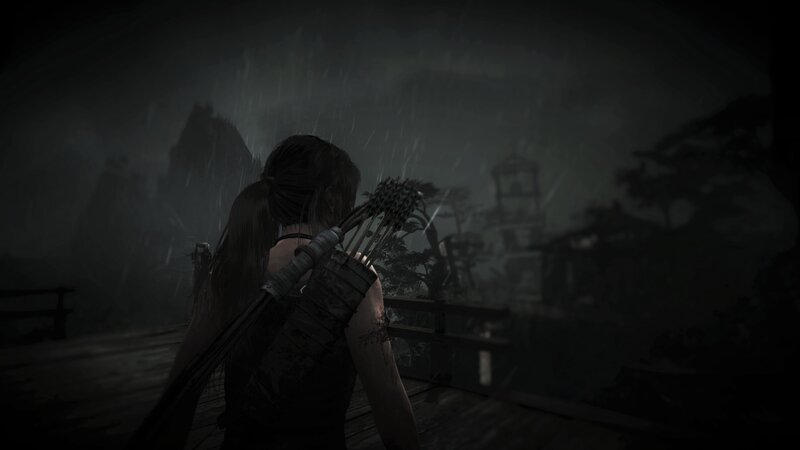 Woman with Bow and Arrows — Black, Dark, Dramatic