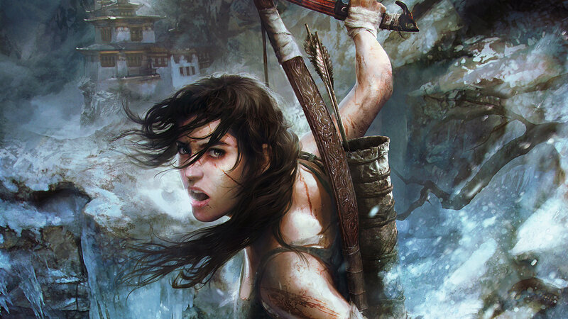 Woman with Bow and Arrows — Blue