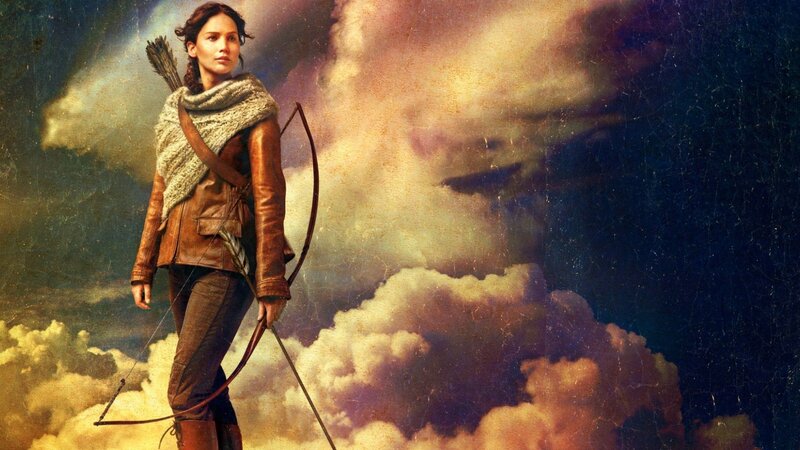 Woman with Bow and Arrows — Brown, Dramatic, Illustration