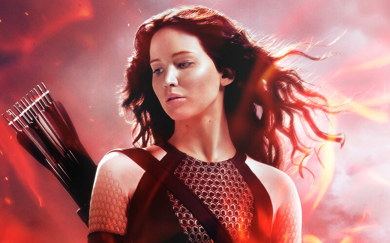 Woman with Bow and Arrows — Red, Dramatic, Photograph
