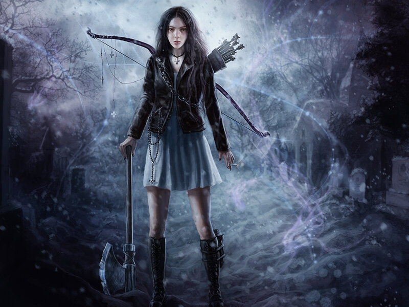 Woman with Bow and Axe